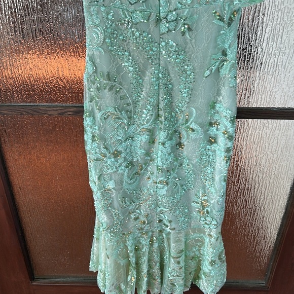 Mac Duggal 68266 Sheer Skirt Puff Sleeve Dress size 6 NWT - Picture 14 of 14